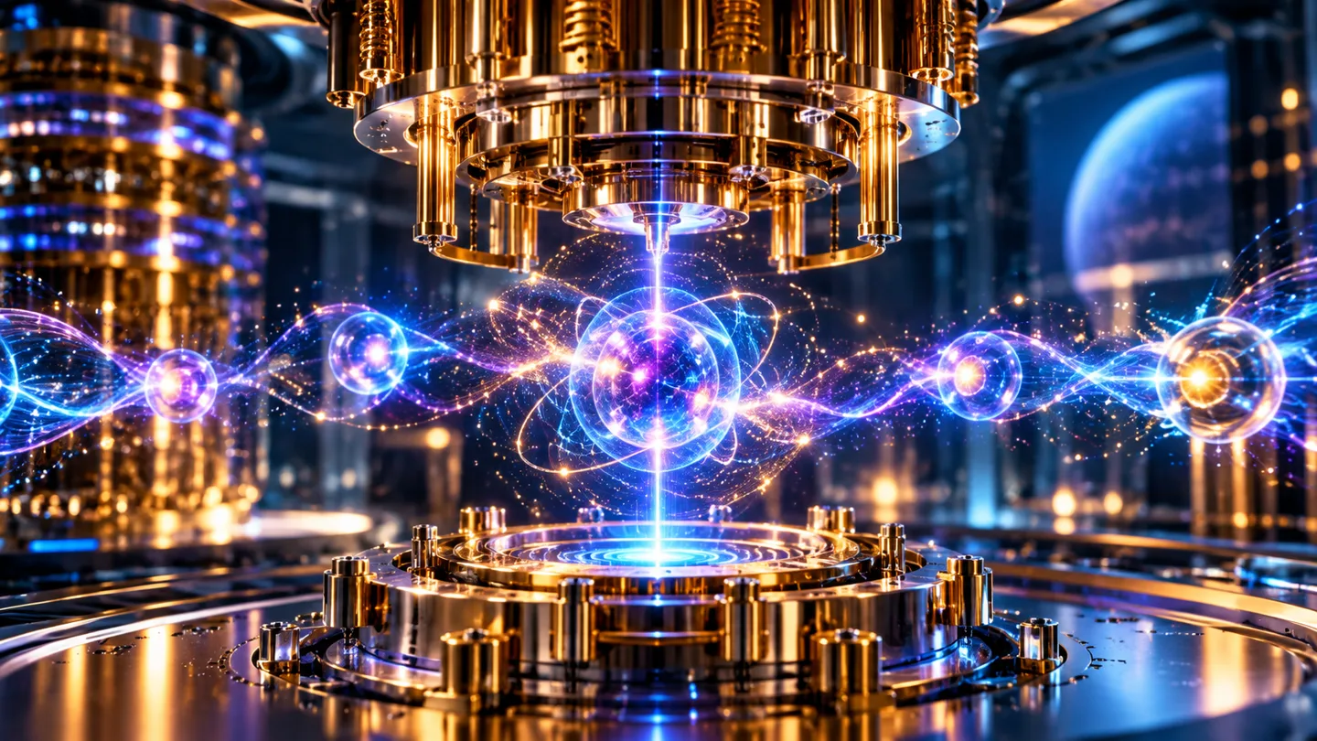 Conceptual quantum laboratory artwork